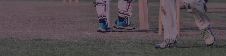 Multiple men playing cricket